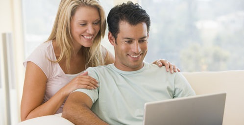 Couple in living room