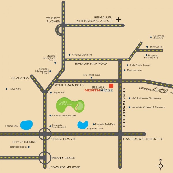 Brigade Northridge Location Plan